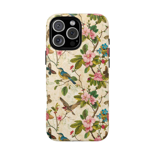 Birds Butterflies-Pink Magnetic Case