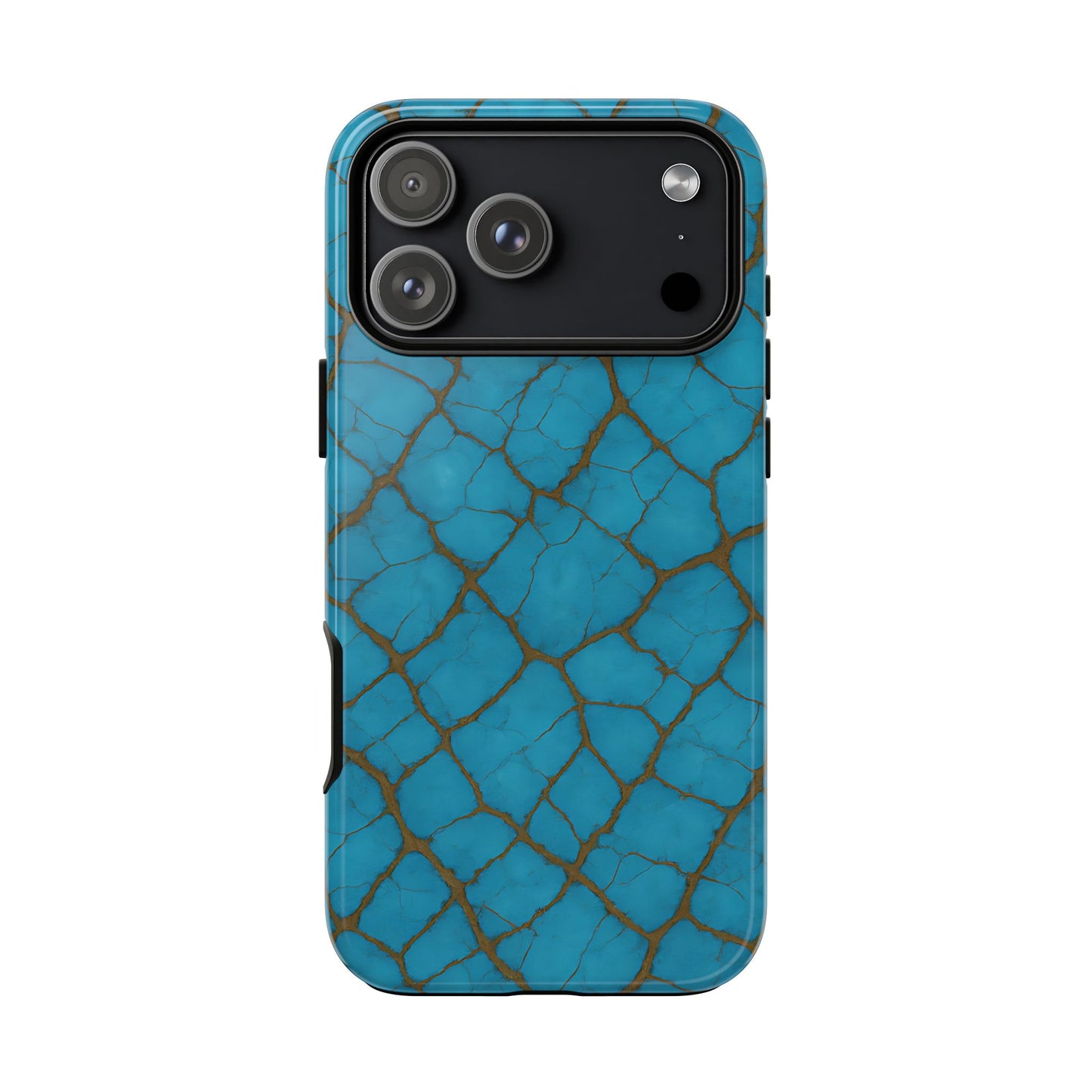 Cracked Turquoise Tough Phone Case