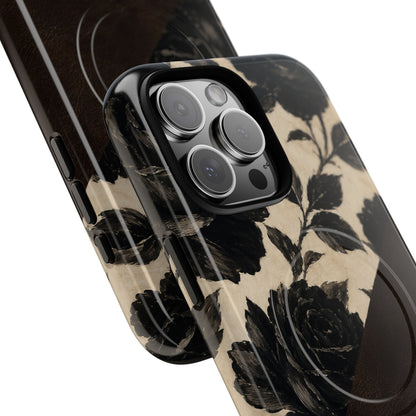 Rose Leather Magnetic Case