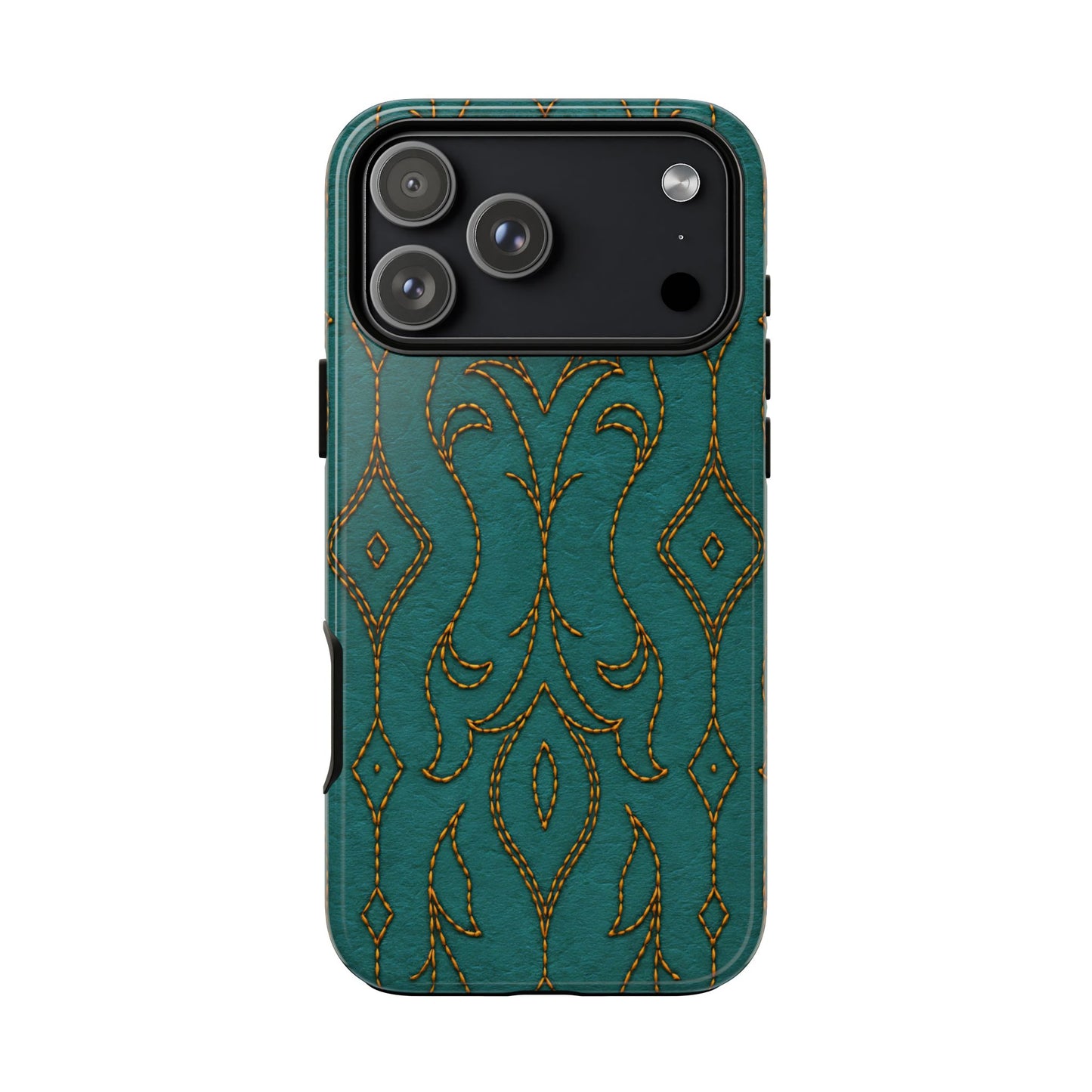 Teal Vine Stitch Tough Phone Case