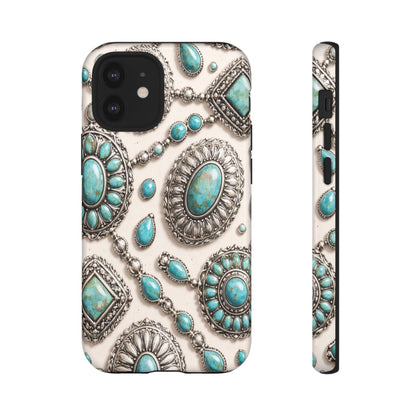 Turquoise Silver Concho Tough Case