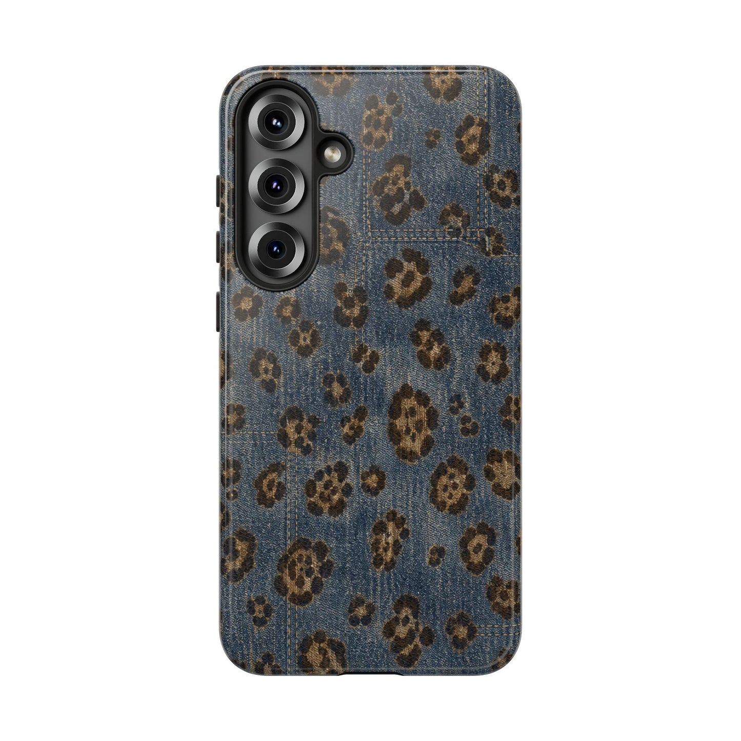 Denim Leopard Tough Case