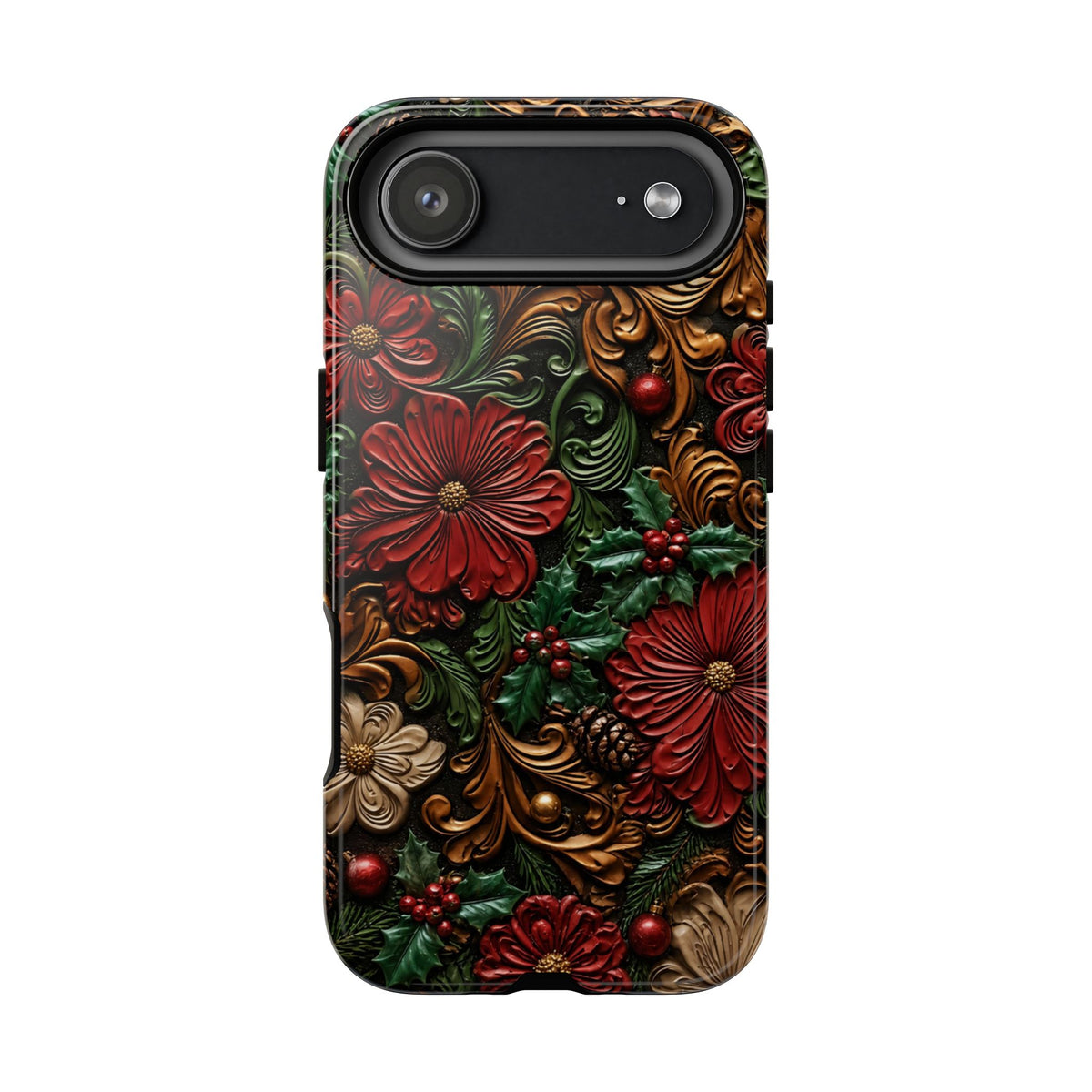 Tooled Christmas Blooms Tough Case