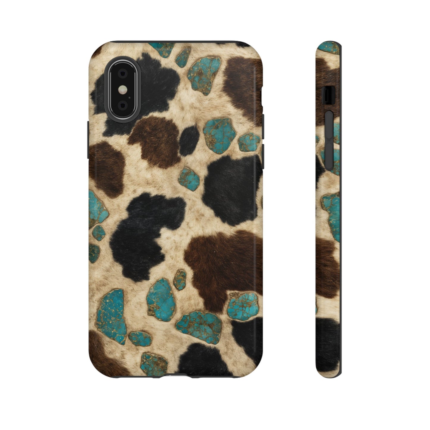 Turquoise Cowhide Tough Case