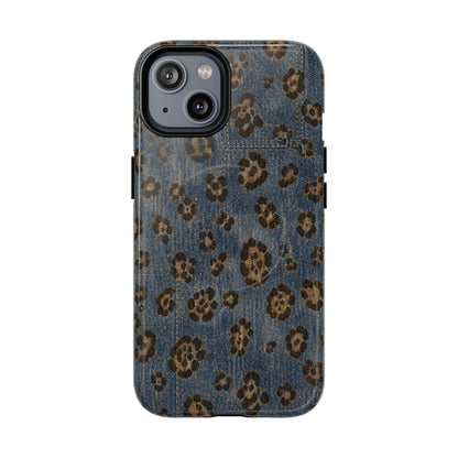 Denim Leopard Magnetic Case