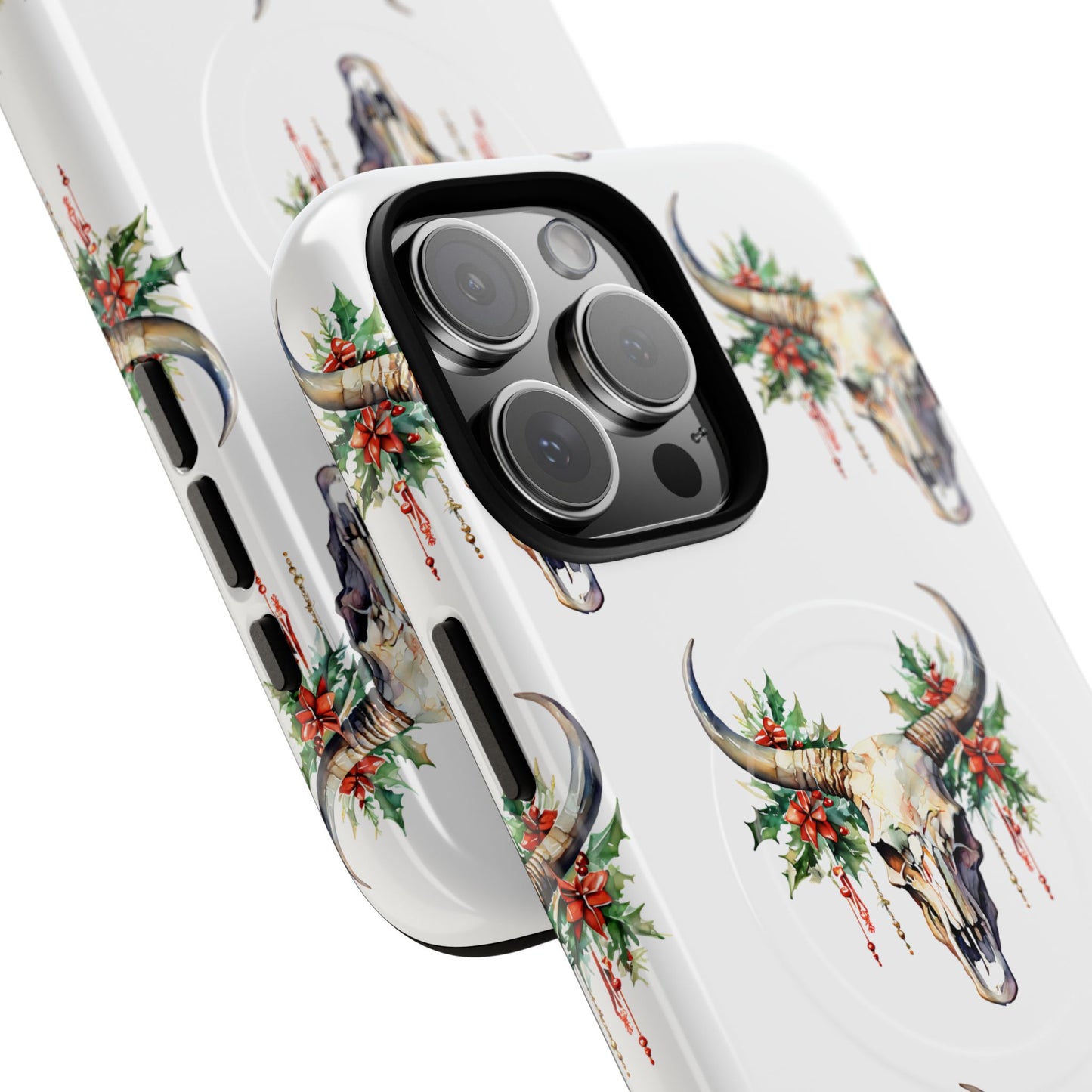 Christmas Bull Skull Magnetic Case