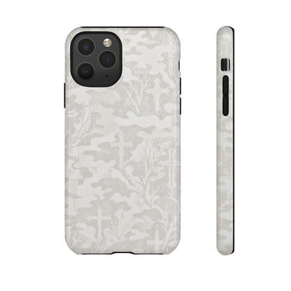 White Camo Cross Tough Case