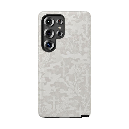 White Camo Cross Tough Case