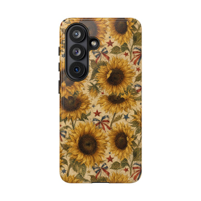 Patriotic Sunflowers Tough Case