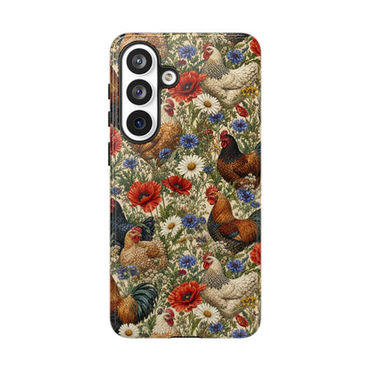 Patriotic Floral Chickens Tough Case