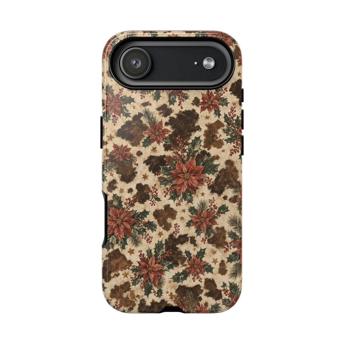 Cowhide Poinsettia Tough Case