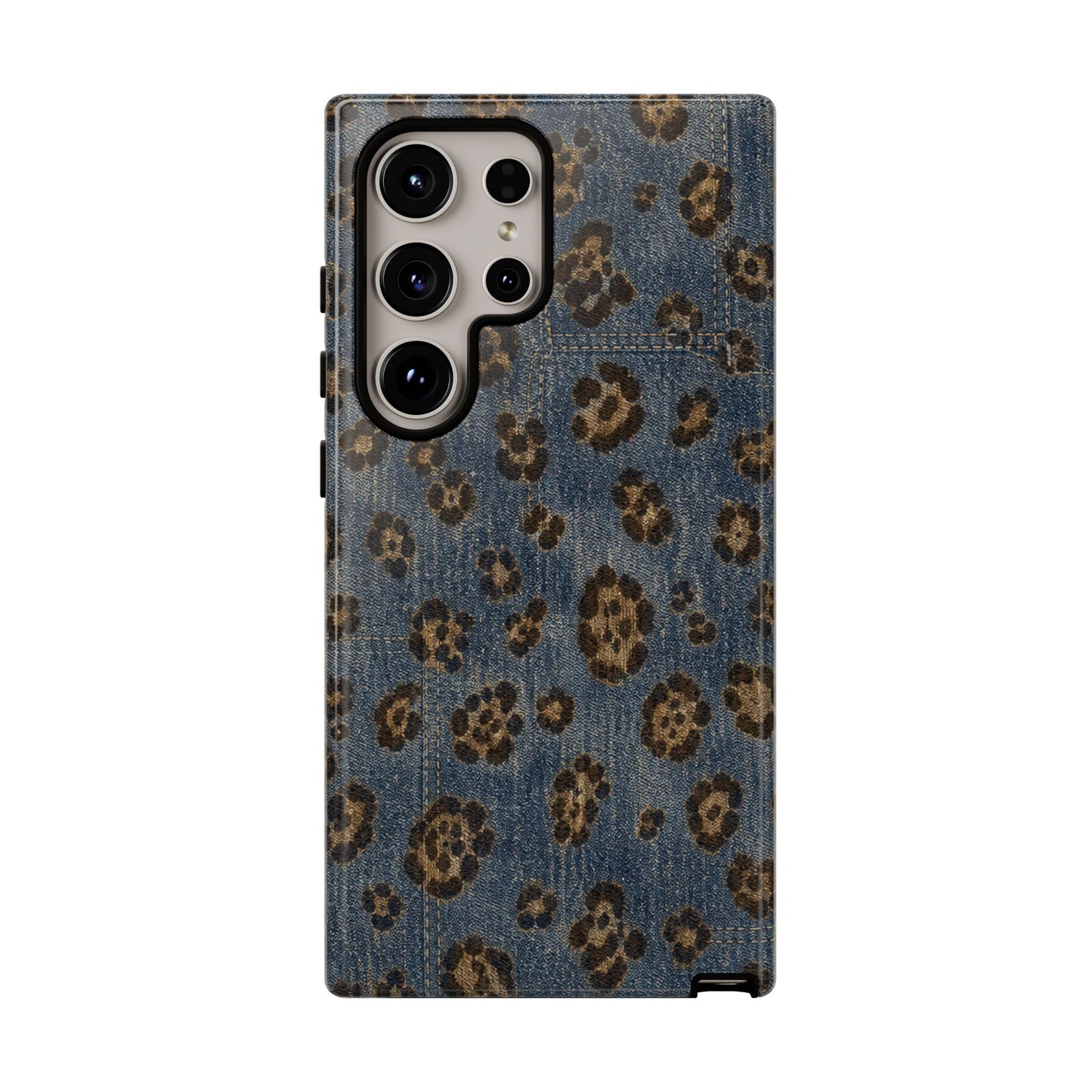 Denim Leopard Tough Case