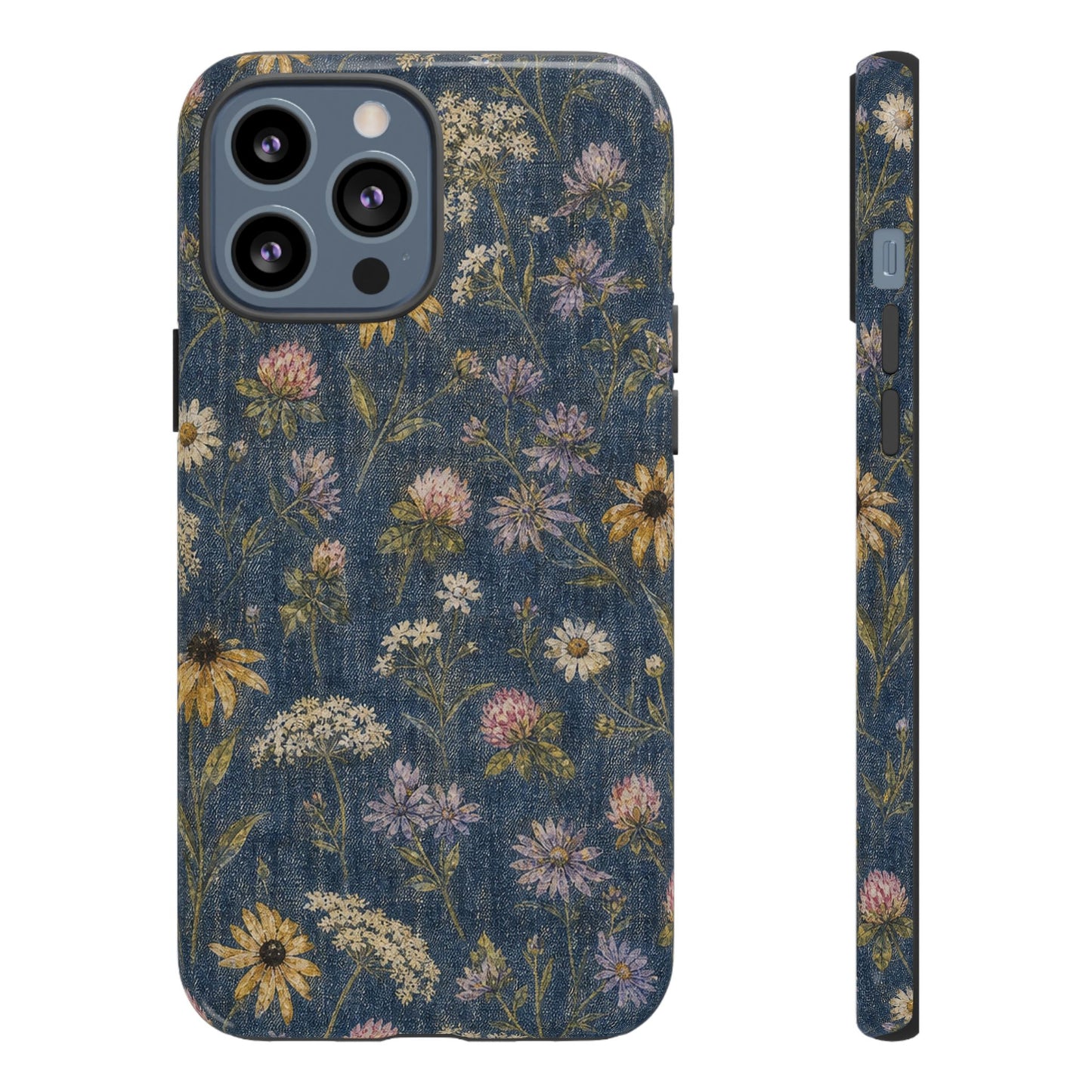 Denim Florals Tough Case