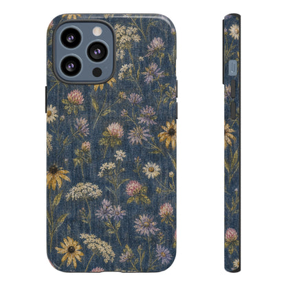 Denim Florals Tough Case