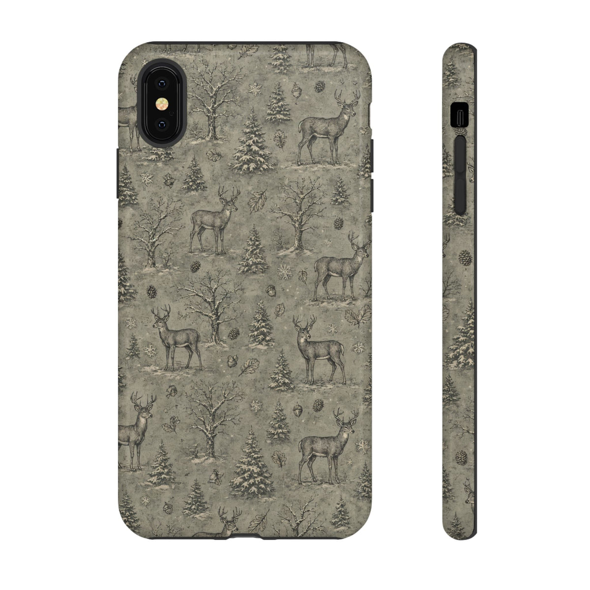 Etched Winter Buck Tough Case