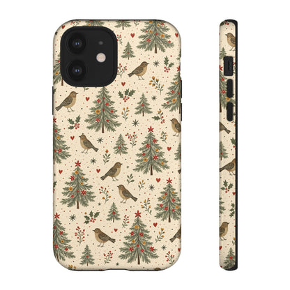 Folk Christmas Birds Tough Case