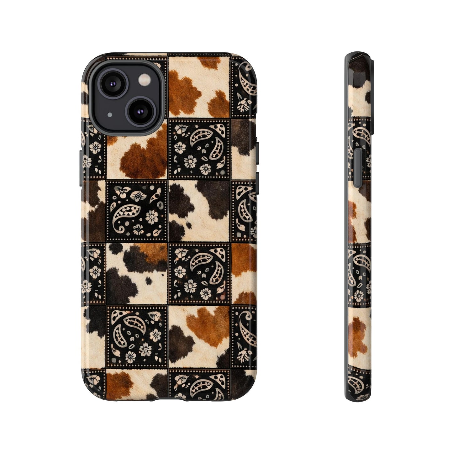 Cowhide Bandana Checkered Tough Case