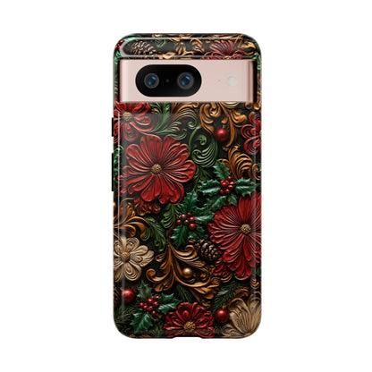 Tooled Christmas Blooms Tough Case
