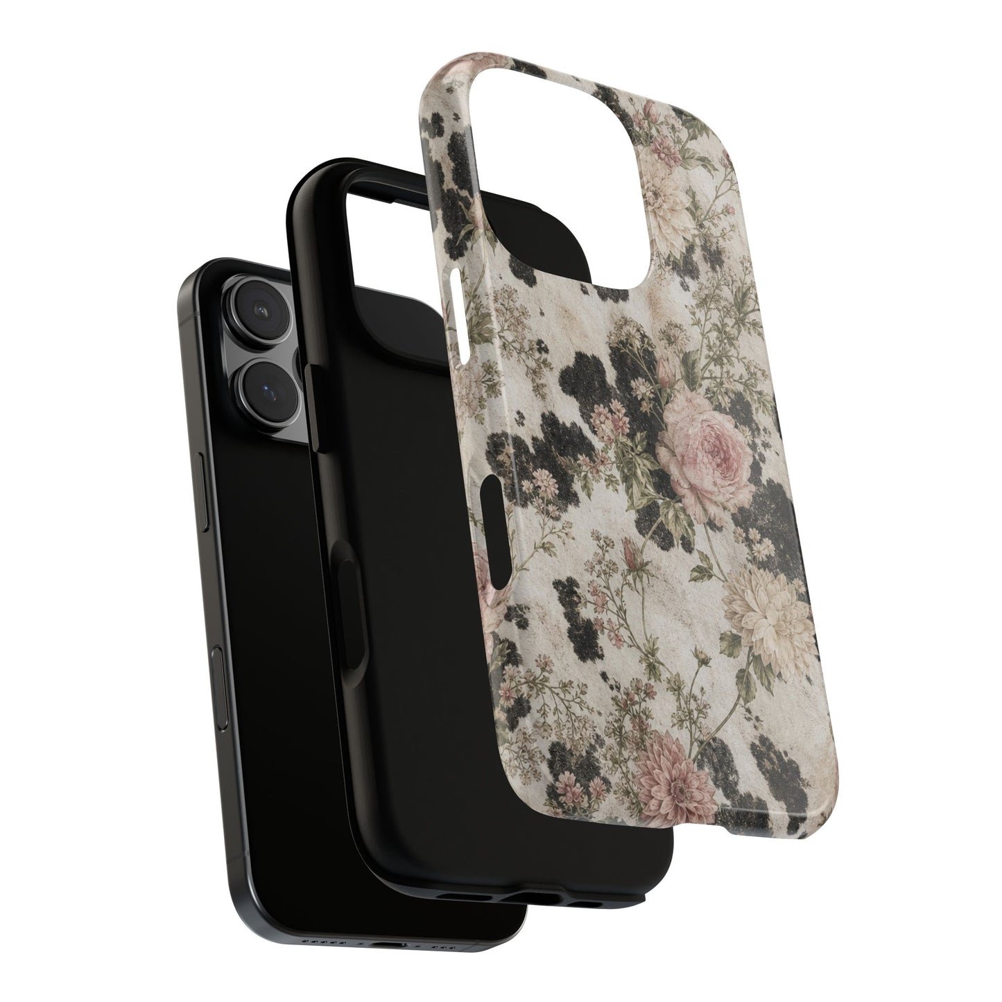 Floral Cowhide Tough Case