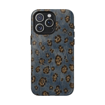 Denim Leopard Magnetic Case