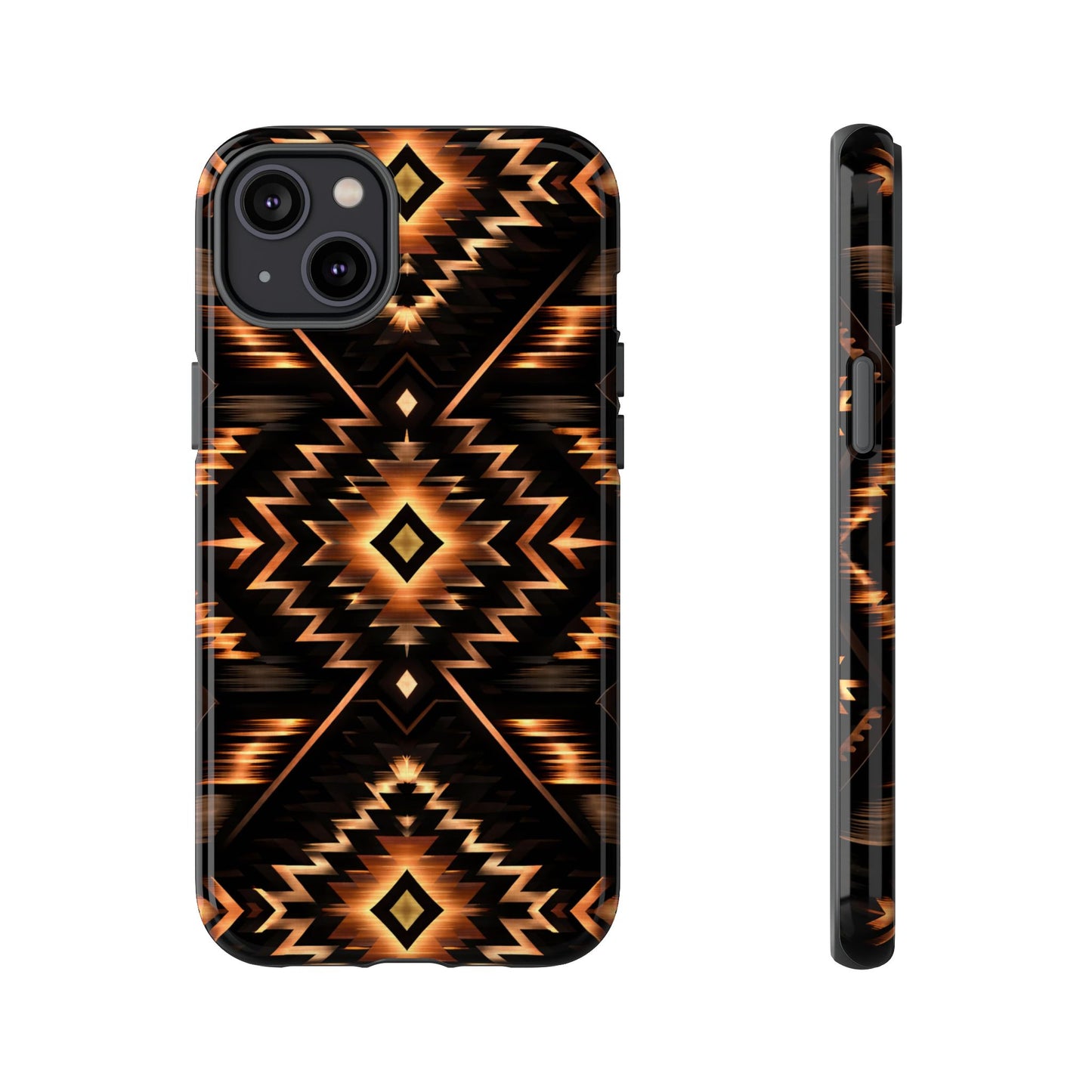 Black Gold Aztec Rug Tough Case