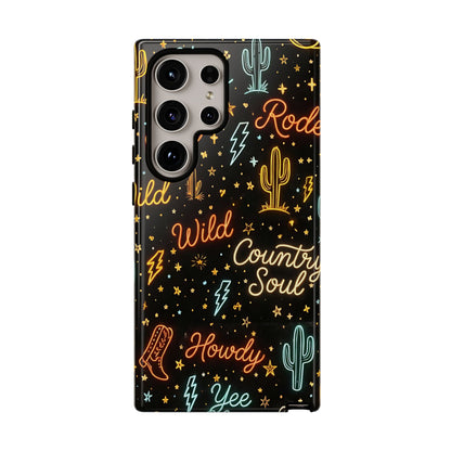 Neon Western Script Tough Case