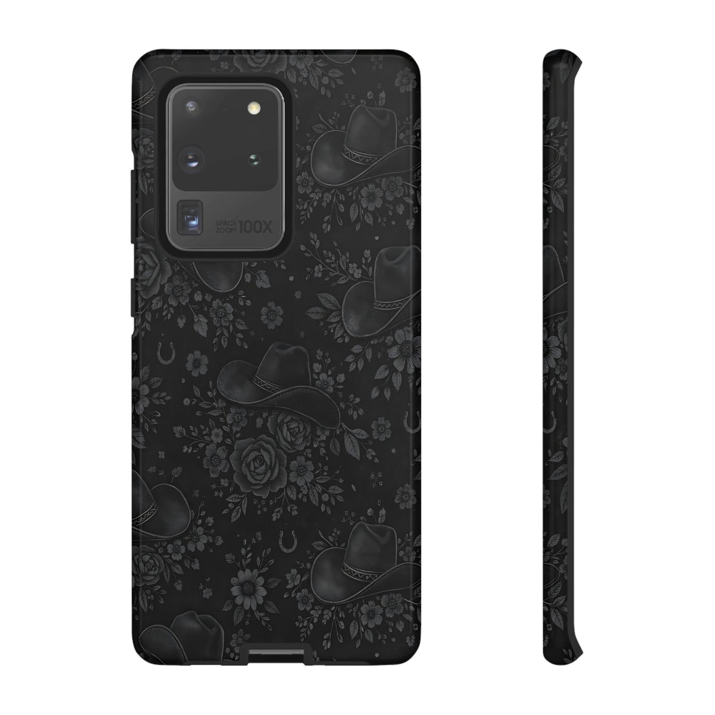 Western Noir Floral Hats Tough Case