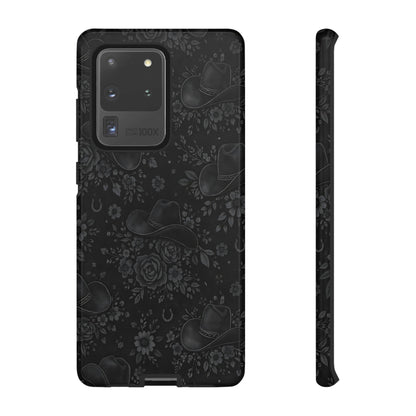 Western Noir Floral Hats Tough Case