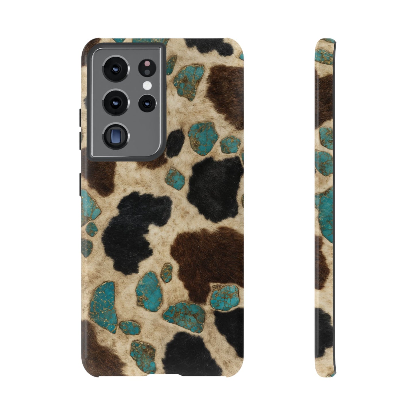 Turquoise Cowhide Tough Case