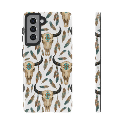 Aztec Feather Skull Tough Case