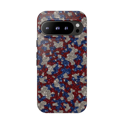 USA Cowhide Glitter Tough Case