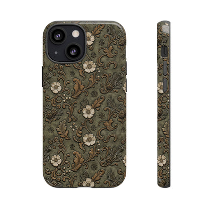 Sage Tooled Roses Tough Case