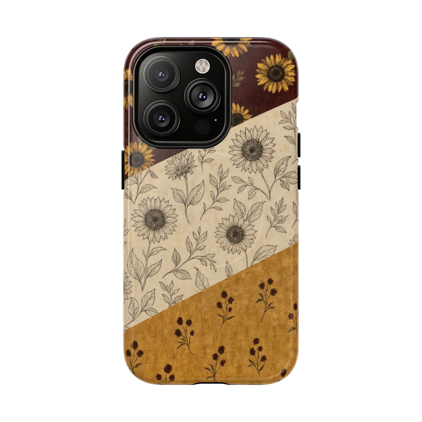 Sunflower Burgundy Swaths Magnetic Case