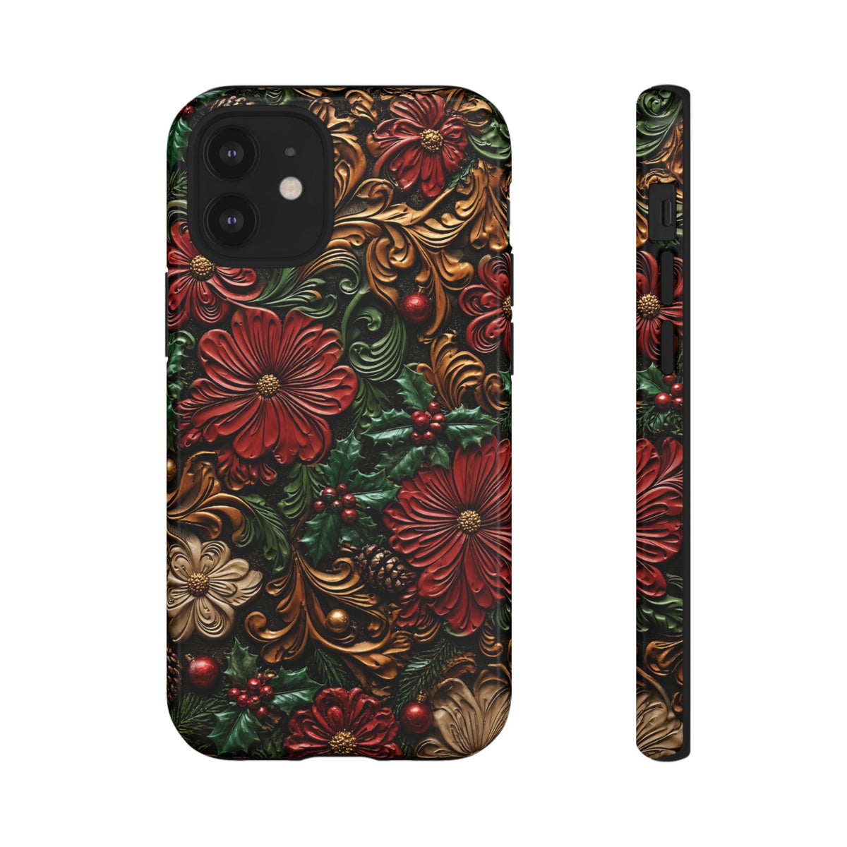 Tooled Christmas Blooms Tough Case