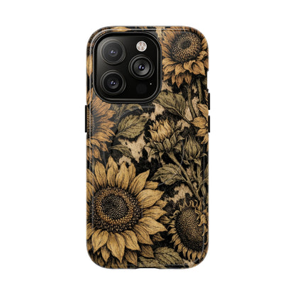 Cowhide Sunflowers Magnetic Case