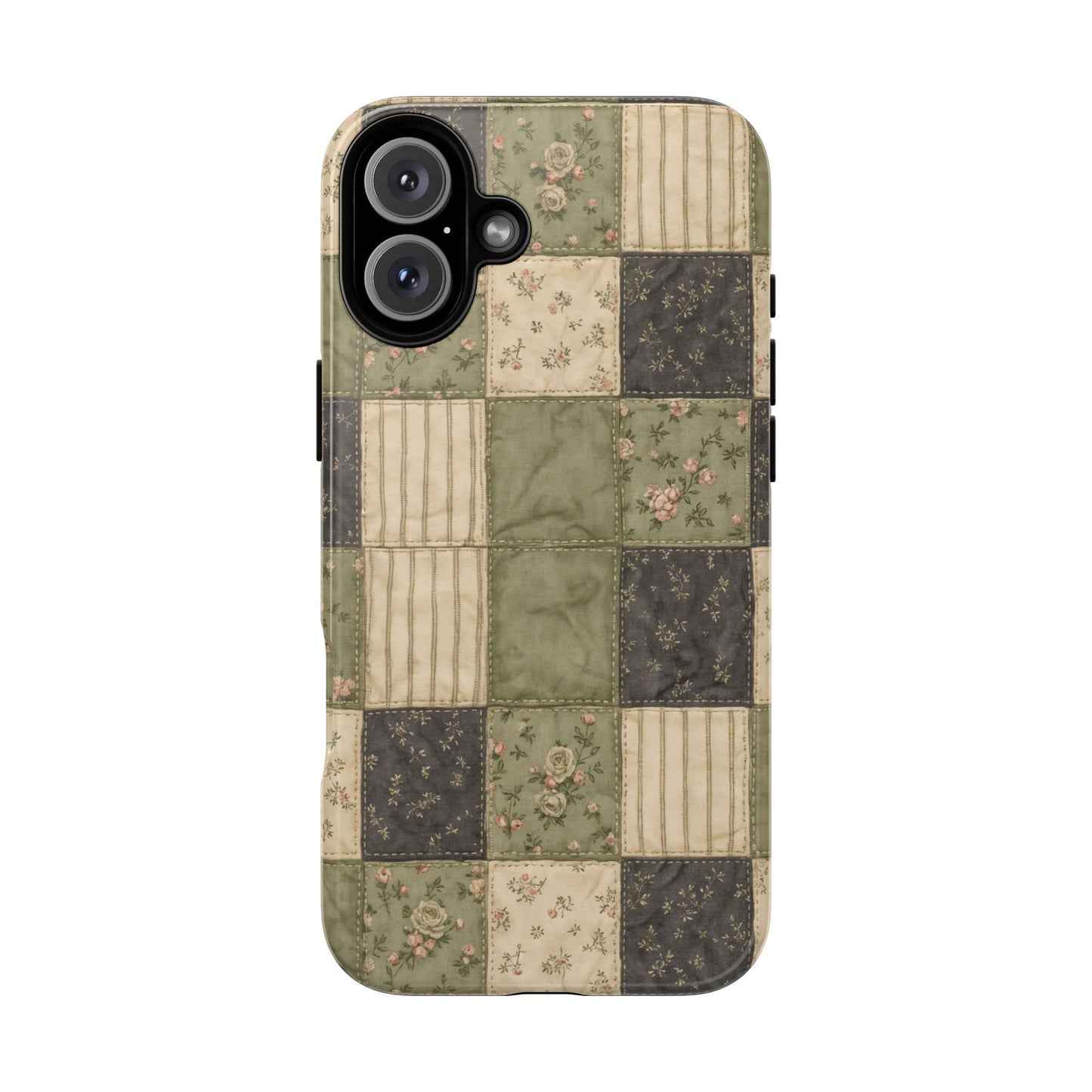 Sage Floral Patchwork Tough Case