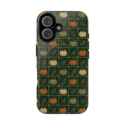 Green Pumpkin Check Magnetic Case