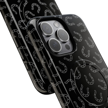 Black Horseshoes Magnetic Case