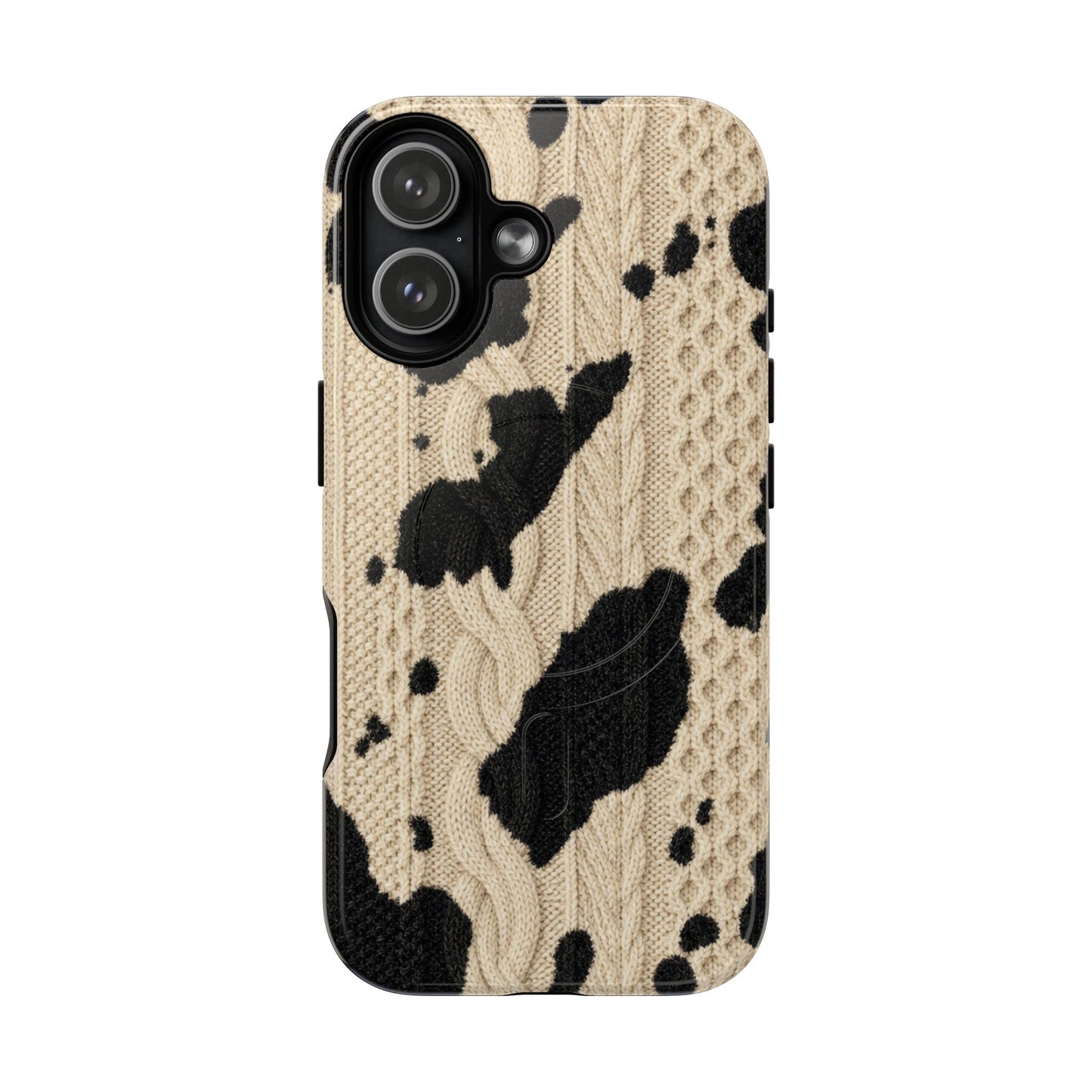 Cable Knit Cowhide Magnetic Case