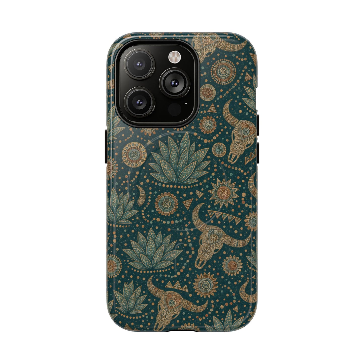 Ornate Skull Magnetic Case