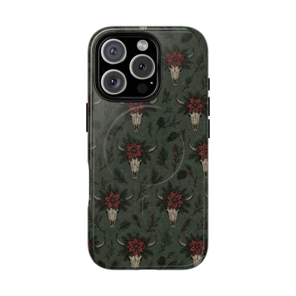 Inked Christmas Skull Magnetic Case