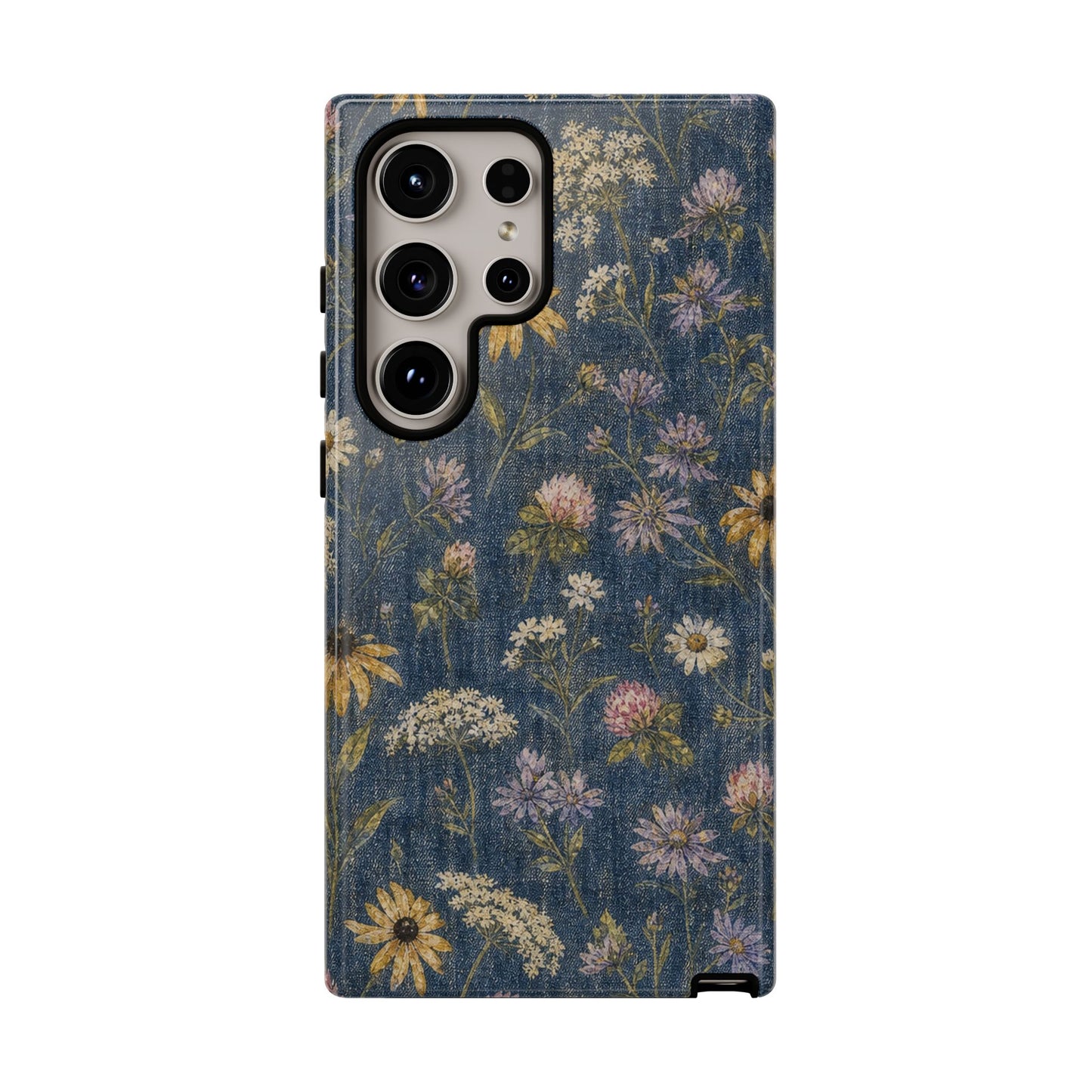 Denim Florals Tough Case