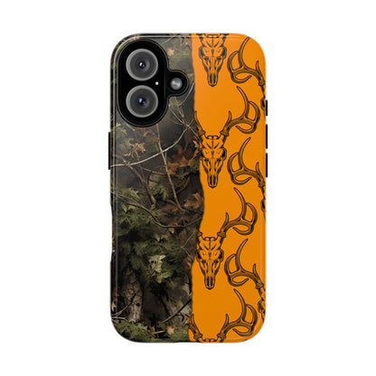 Camo Deer Skulls Orange Tough Case