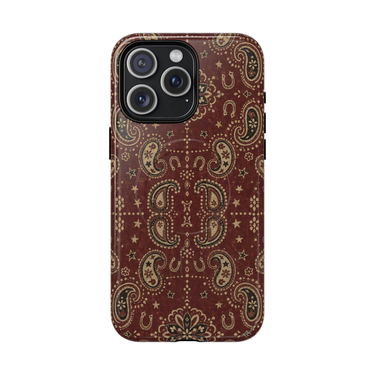Burgundy Bandana Magnetic Case