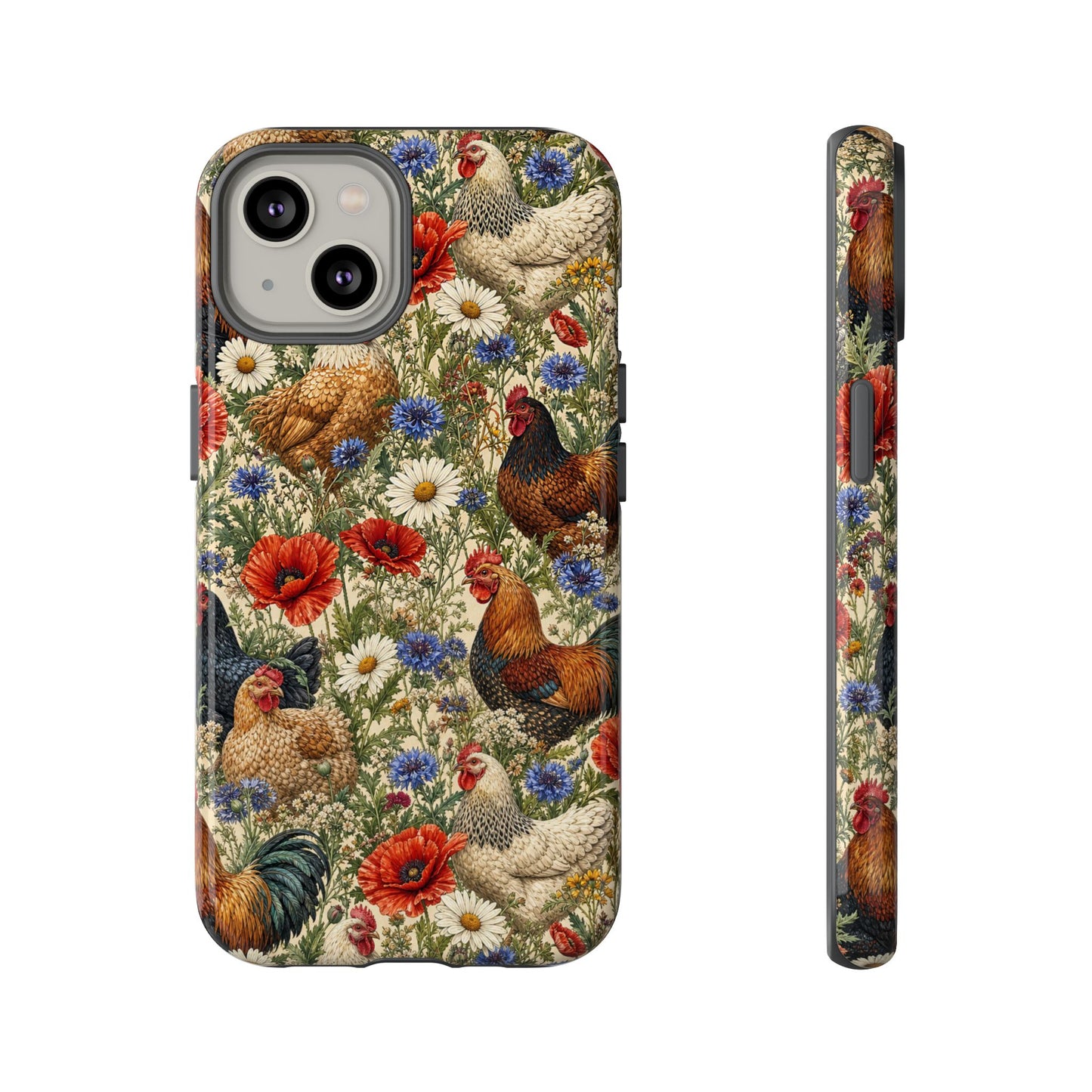 Patriotic Floral Chickens Tough Case