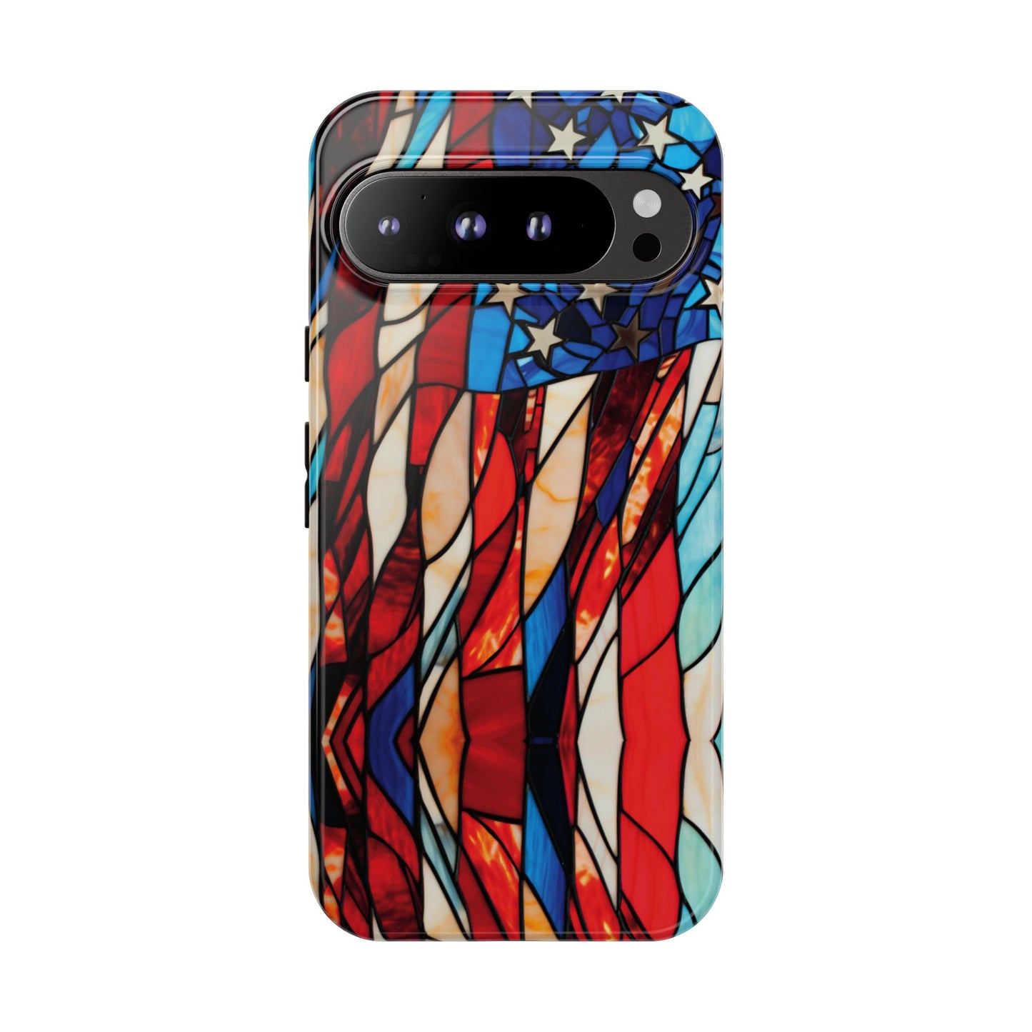 American Flag Stained Glass Patriotic Tough Phone Case