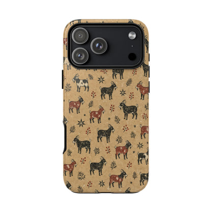 Linocut Goats Tough Case