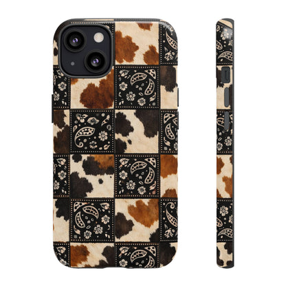 Cowhide Bandana Checkered Tough Case