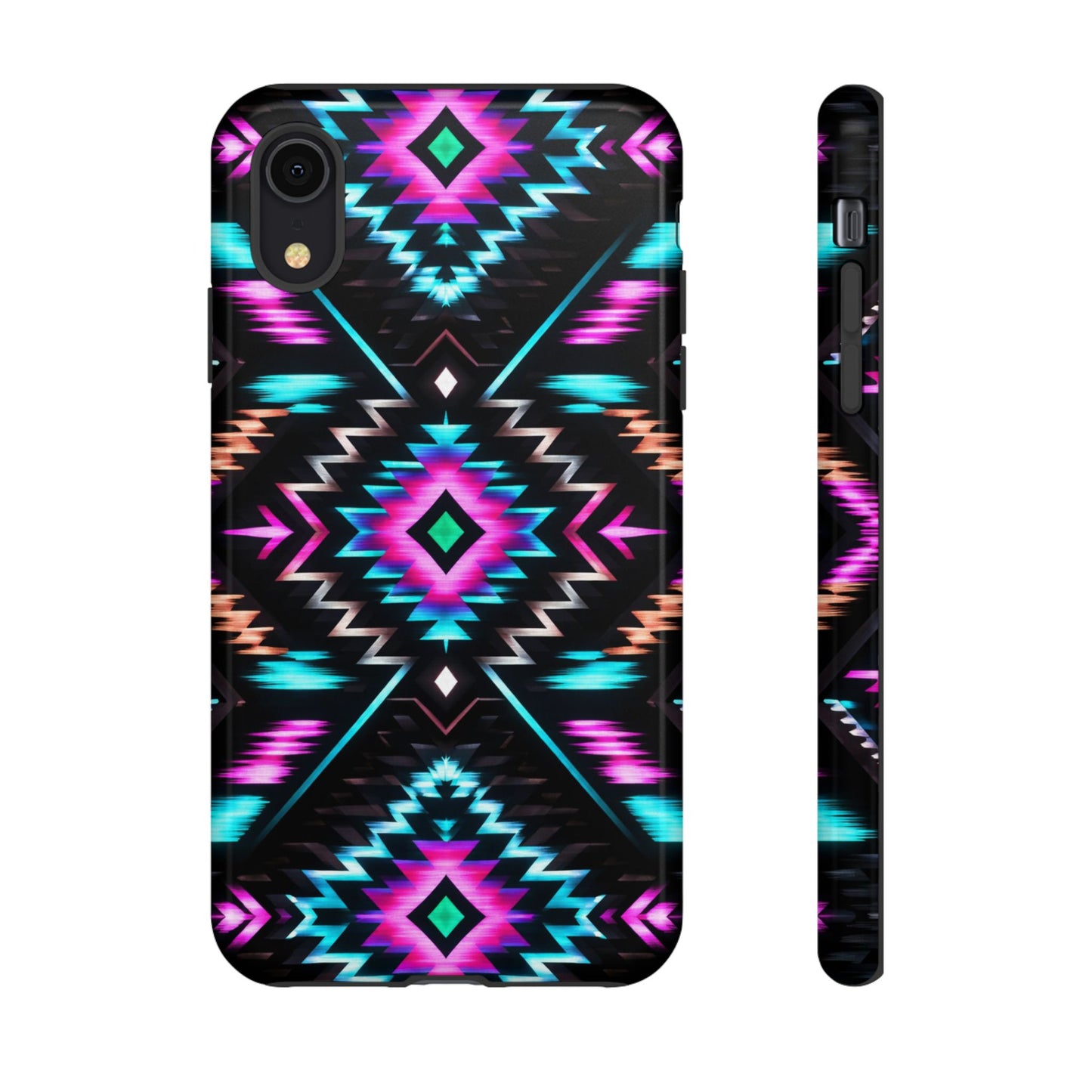 Black Neon Aztec Rug Tough Case