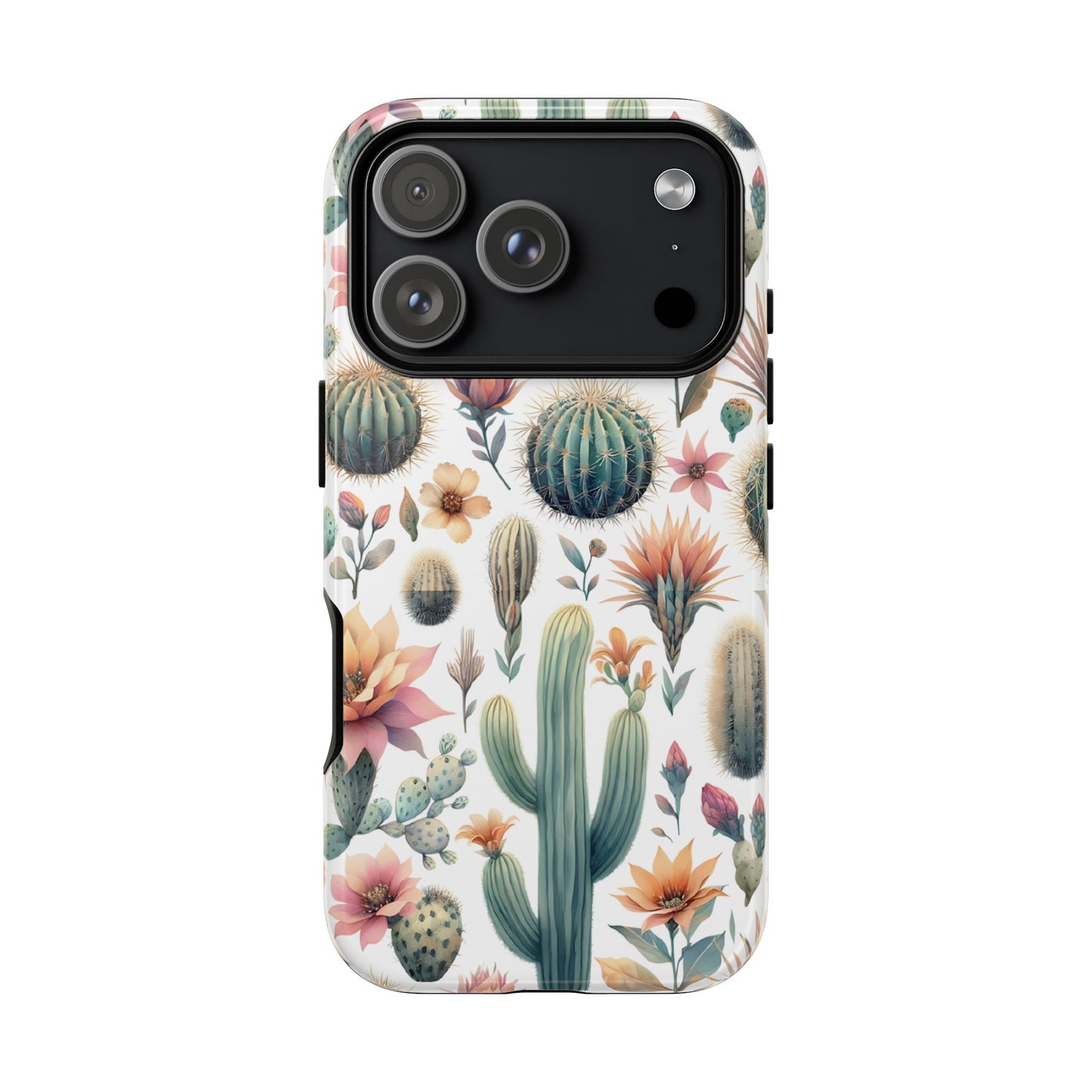 Floral Cactus Tough Phone Case